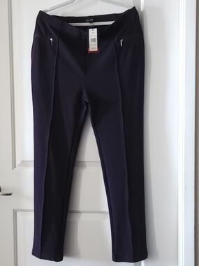 GILANI  Stretch Pants in Deep Purple Size 16 NWT